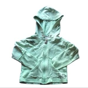 Athletic works Mint green cotton hoodie 18 months